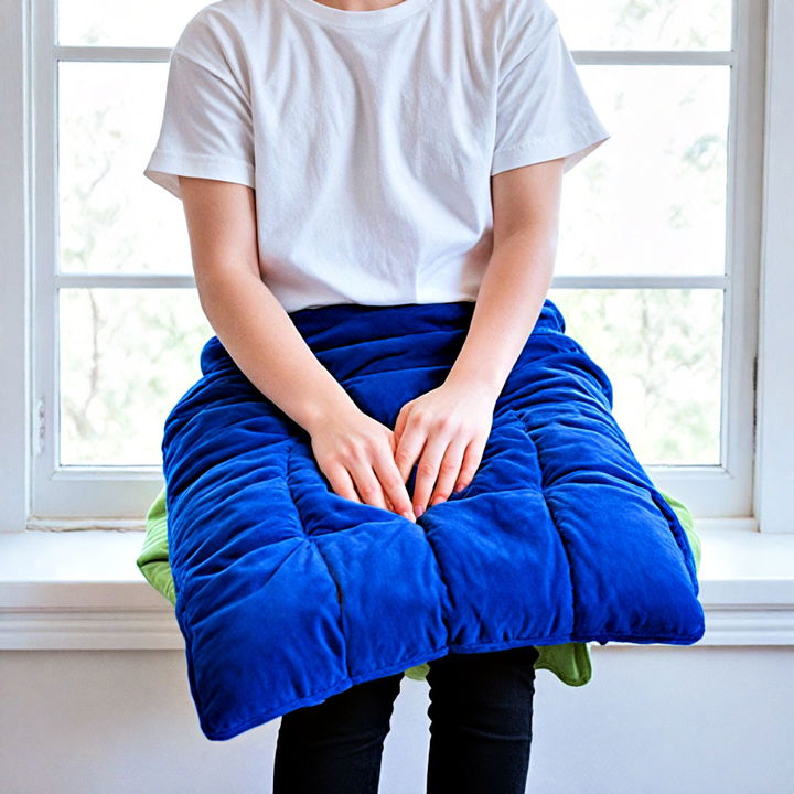 weighted lap pad for sensory rooms