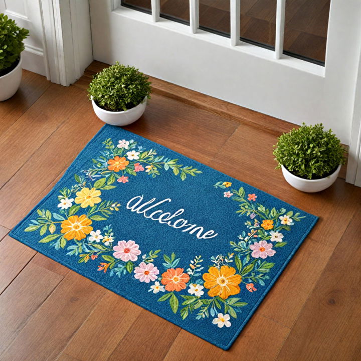 welcome guests seasonal door mat