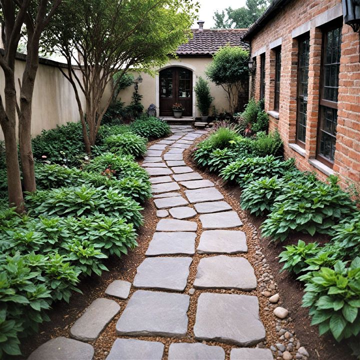 well designed courtyard garden path