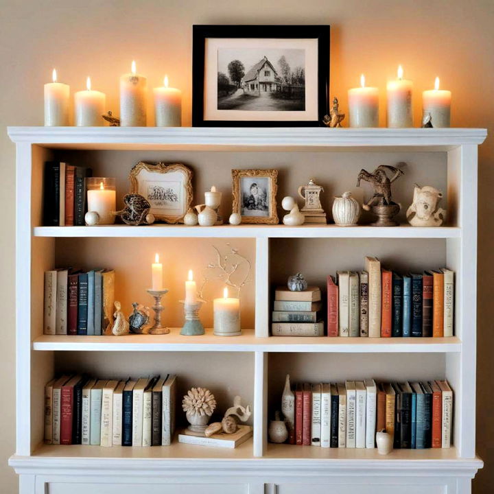 whimsical bookcase display