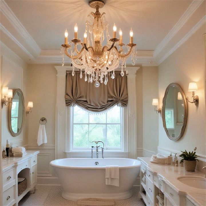 whimsical chandeliers for bathroom