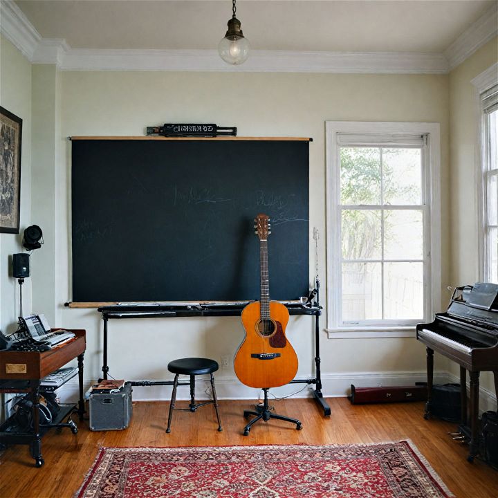 whiteboard or chalkboard for music room