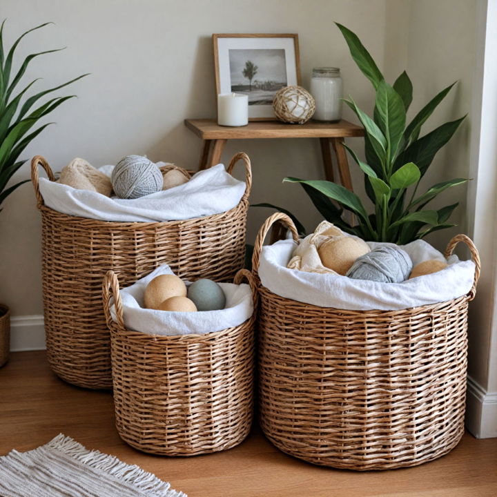wicker baskets for both storage