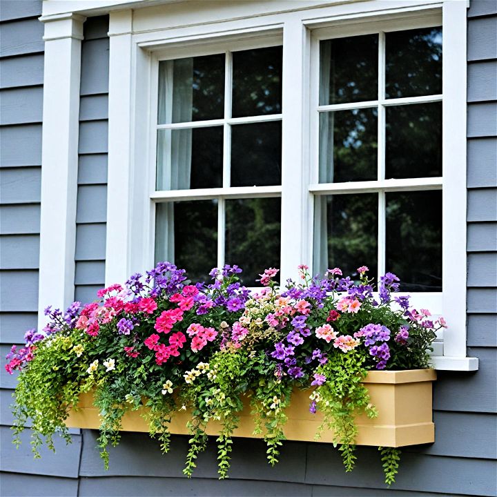 window boxes for seasonal flowers or herbs