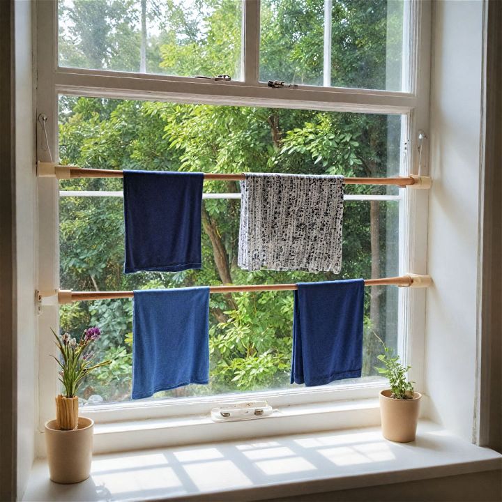 window mounted drying rack