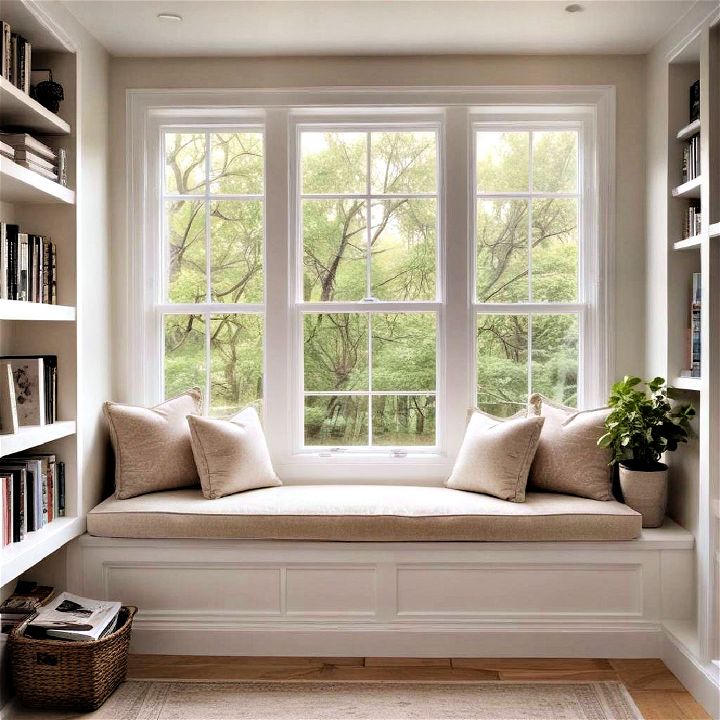 window nook into a cozy reading area
