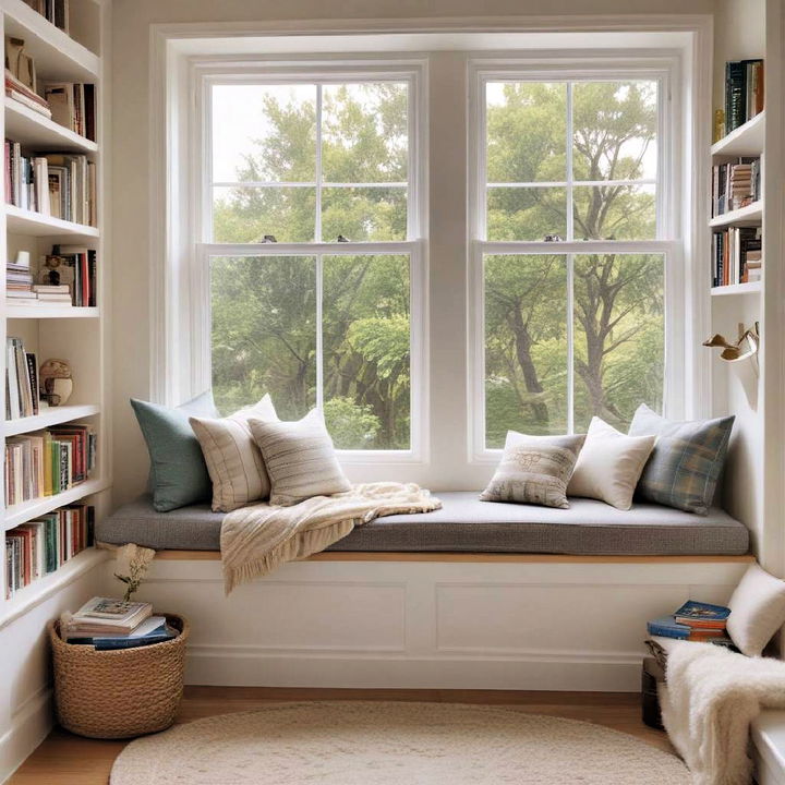 window seat into a snug reading haven