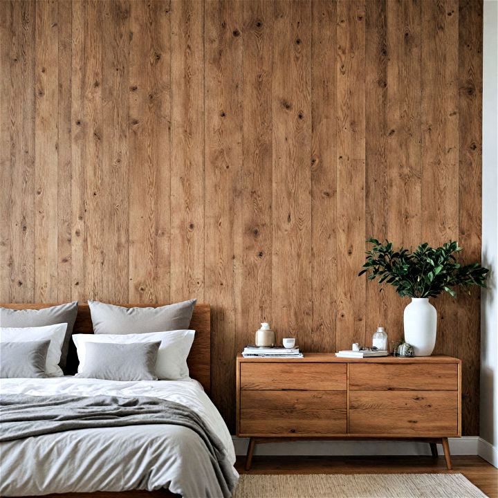 wood grain bedroom wallpaper