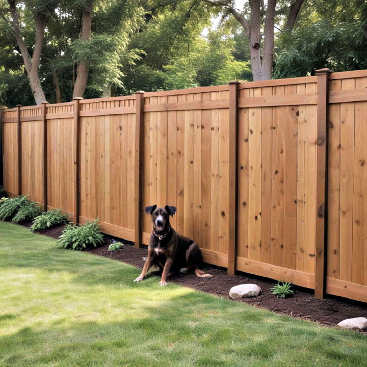 wood privacy fence design