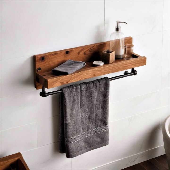 wooden accessories towel bar