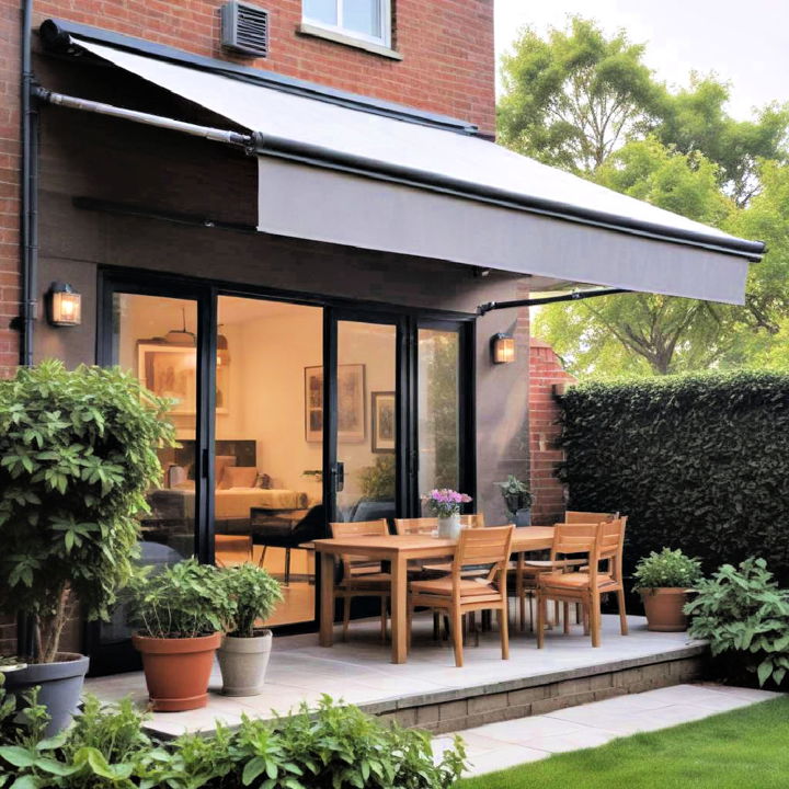 retractable awning shade