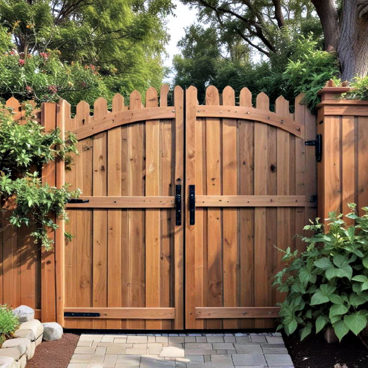 wooden fence gate