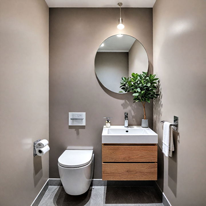 wooden floating vanity