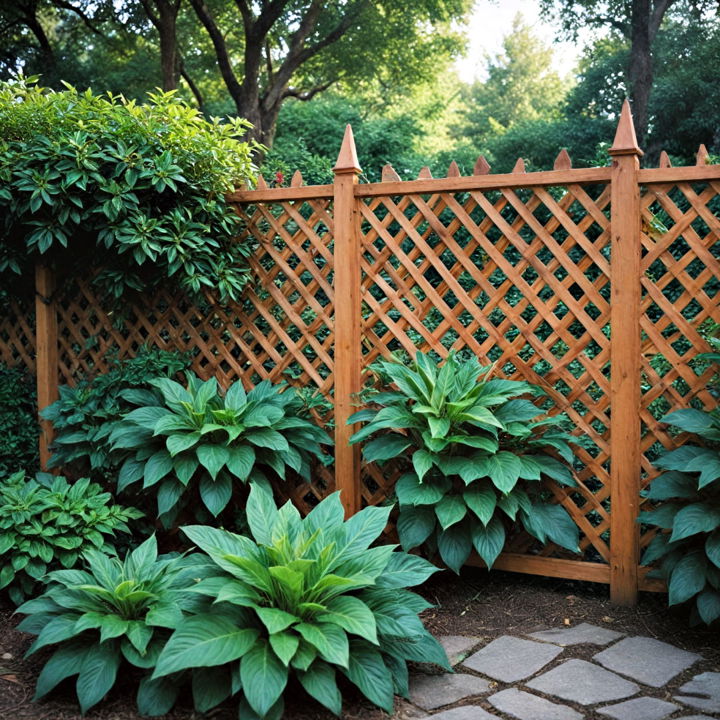 wooden lattice fence idea