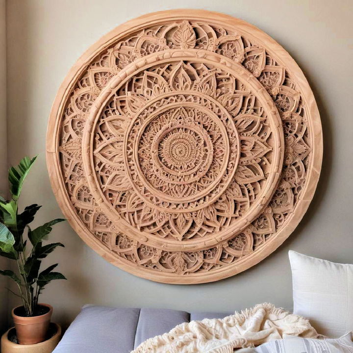 wooden mandala circular designs