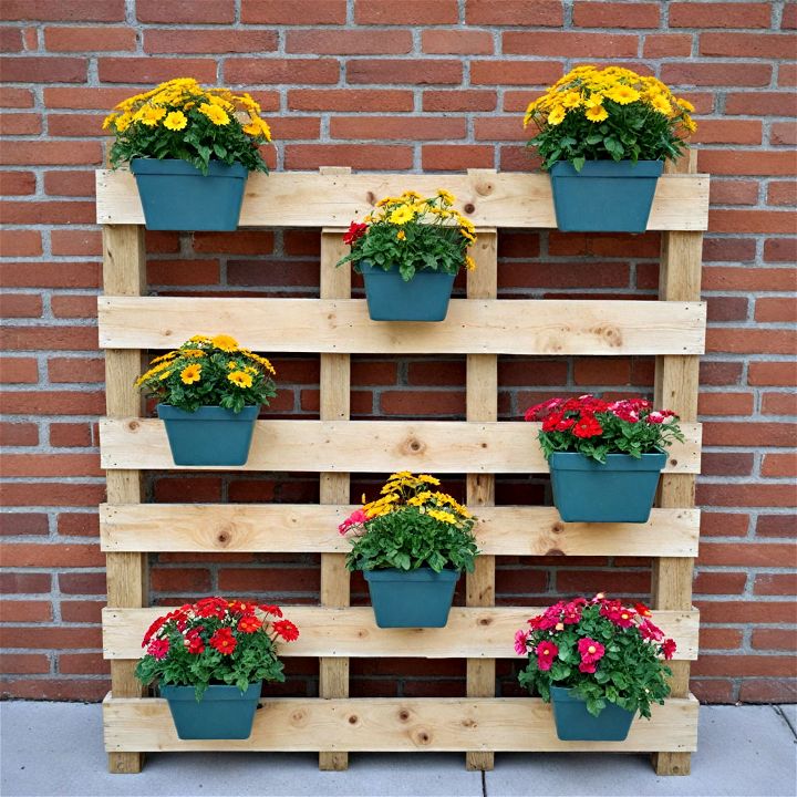 wooden pallet planters for small spaces