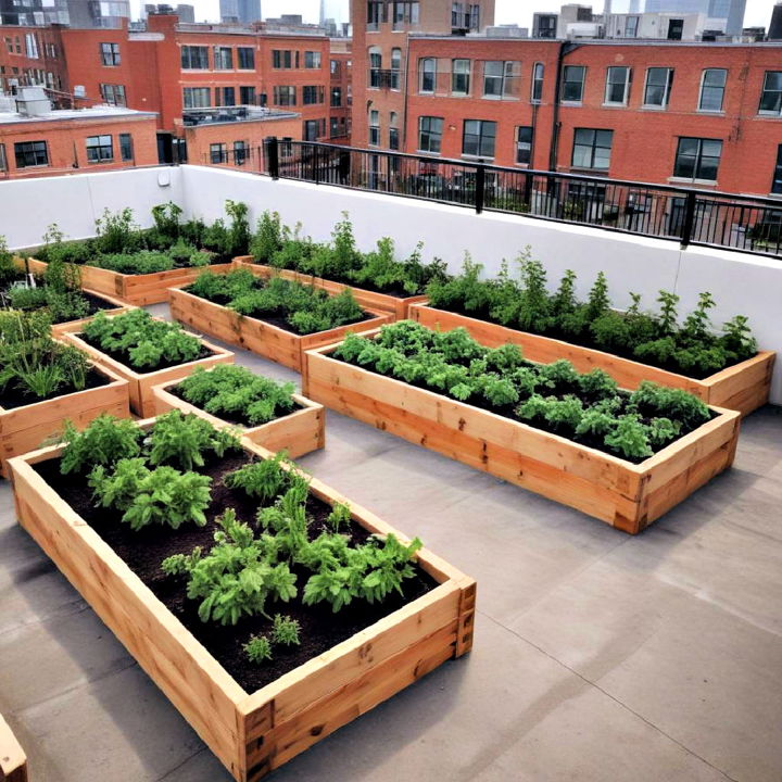 wooden raised bed garden