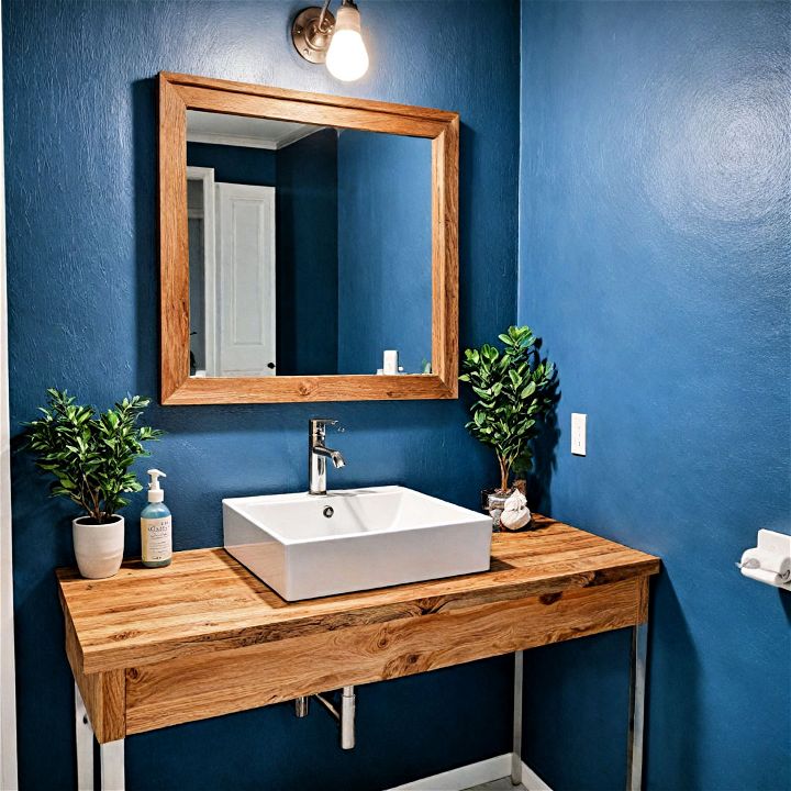 wooden vanity top to add warmth