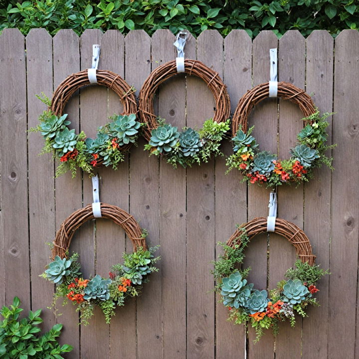 wreaths filled with succulent