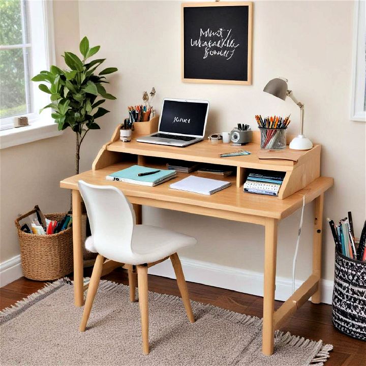 writing and journaling desk for homeschool room