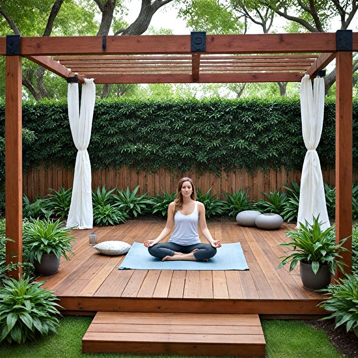 yoga deck for backyard entertainment