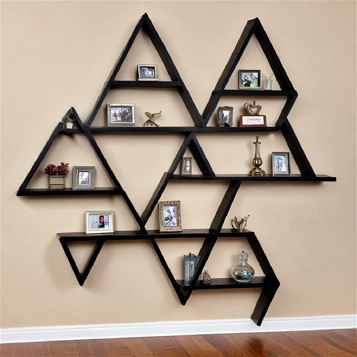 zigzag shelves for wall shelf