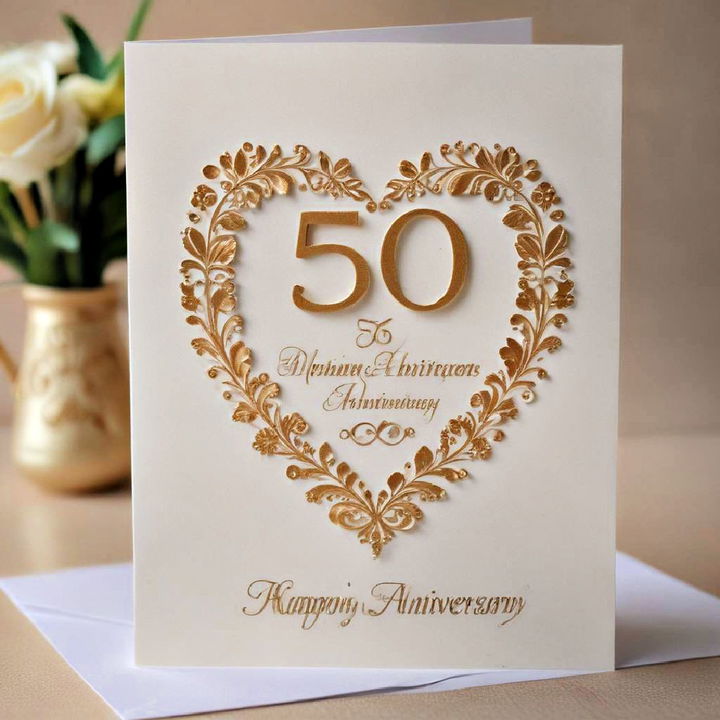 50th wedding anniversary card