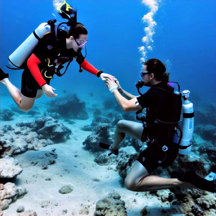 adventurous scuba diving proposal