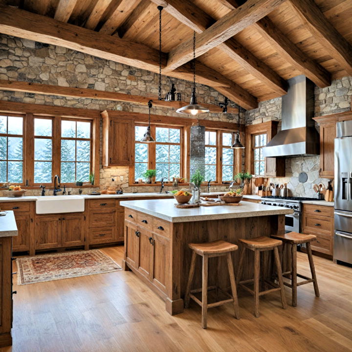 alpine chalet kitchen