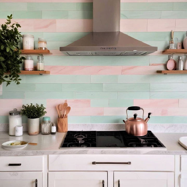 ambiance pastel colored shiplap backsplash