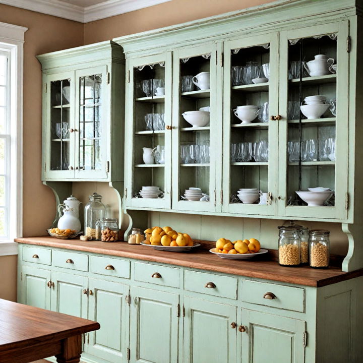 antique kitchen cabinets with glass doors