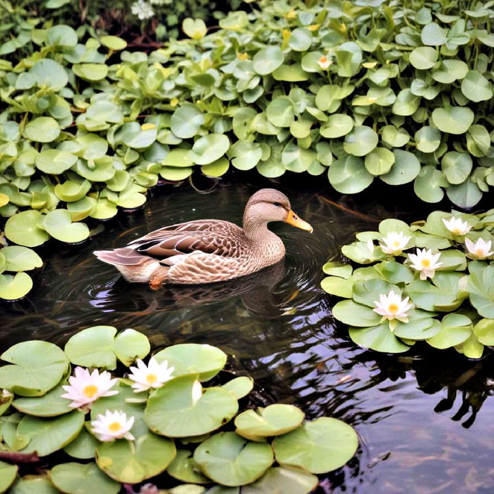 aquatic plants in pond