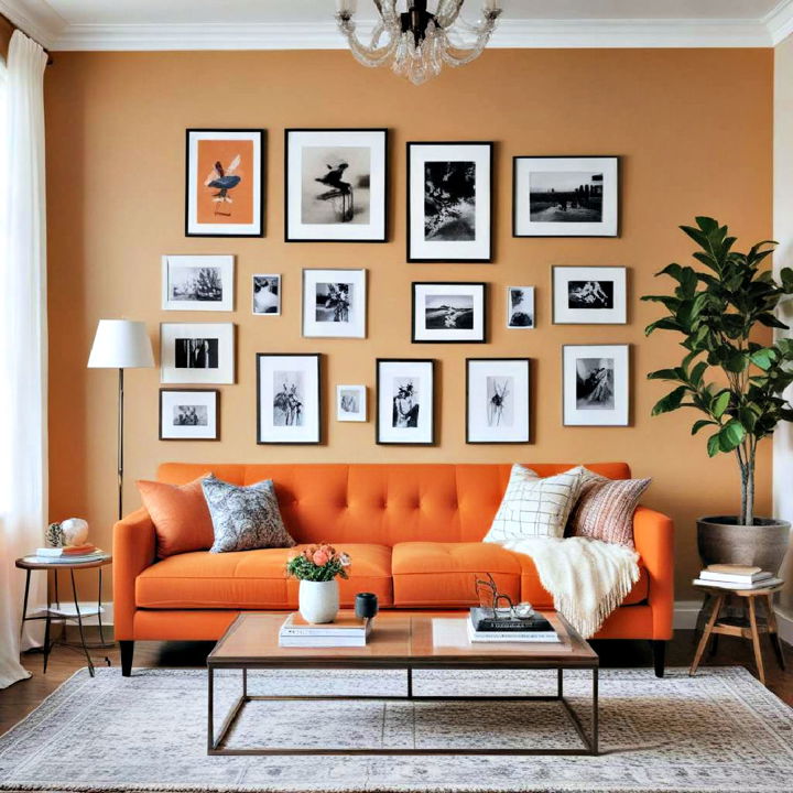 artistic gallery arrangement for living room