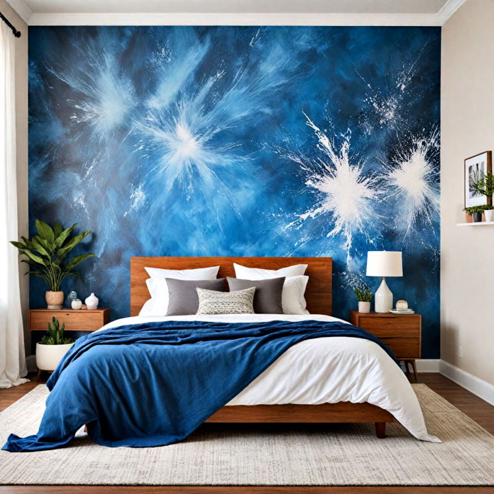 artistically inspired accent wall