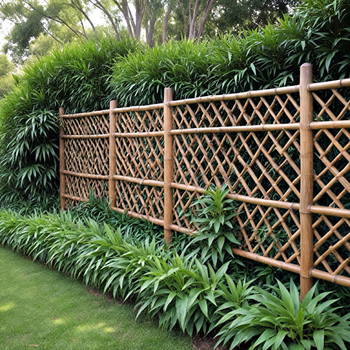 bamboo lattice fence