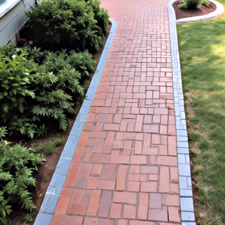 basket weave brick path