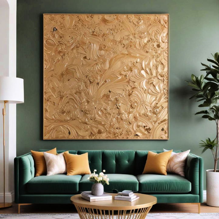 beautiful gold wall art