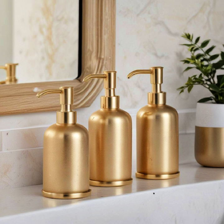 beautiful golden soap dispensers