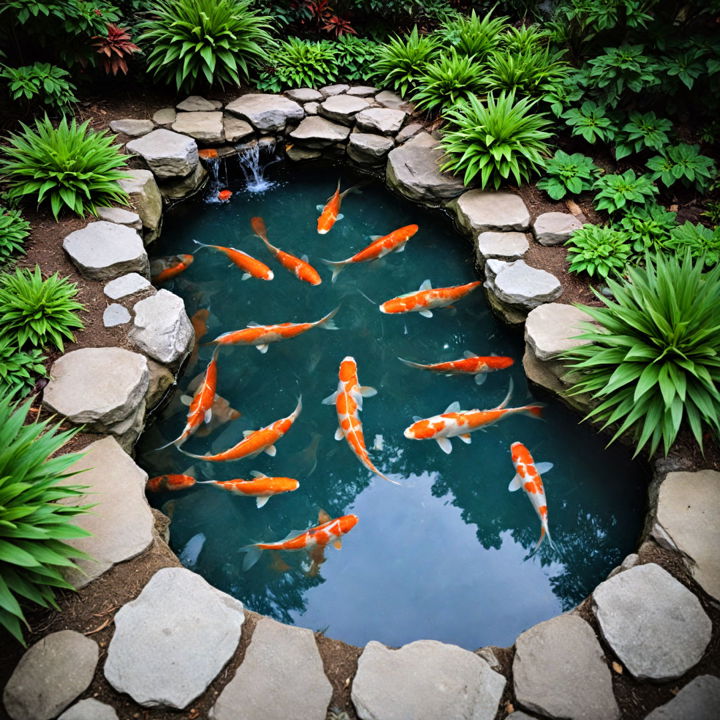 beautiful koi pond