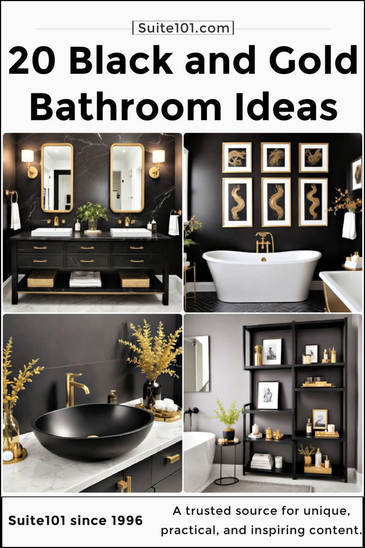 best black and gold bathroom ideas