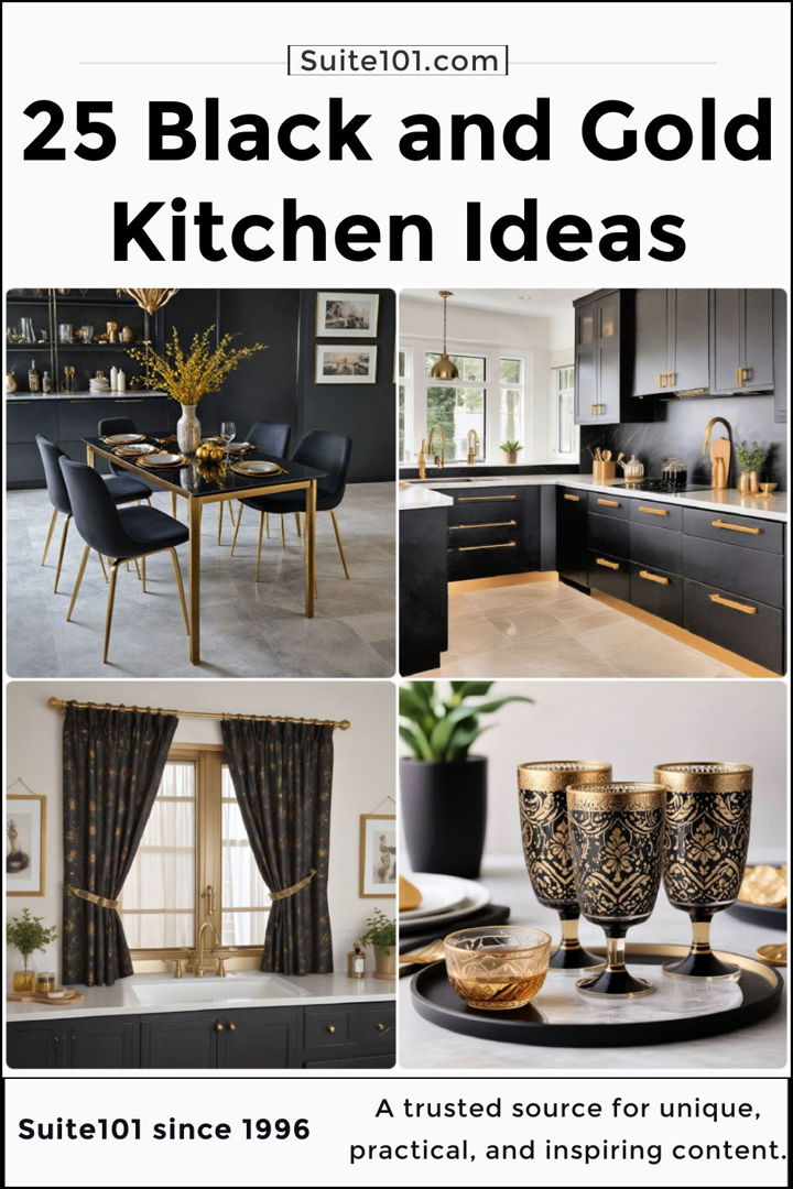 best black and gold kitchen ideas