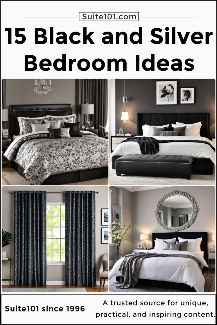 best black and silver bedroom ideas