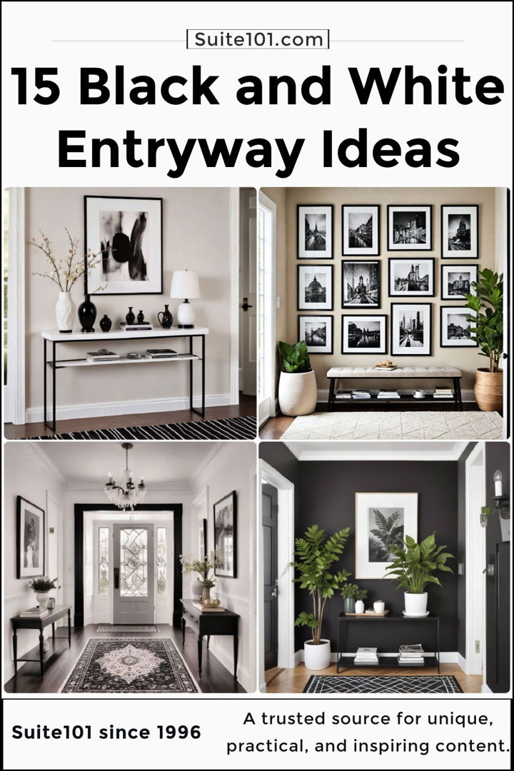 best black and white entryway design ideas