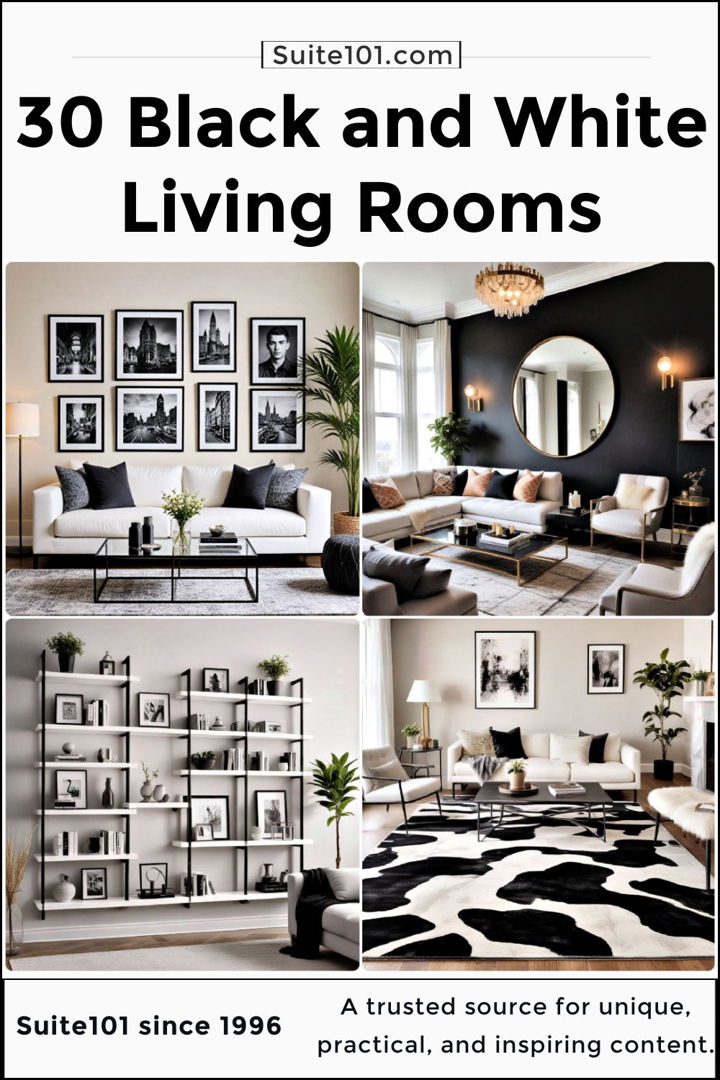 best black and white living room ideas