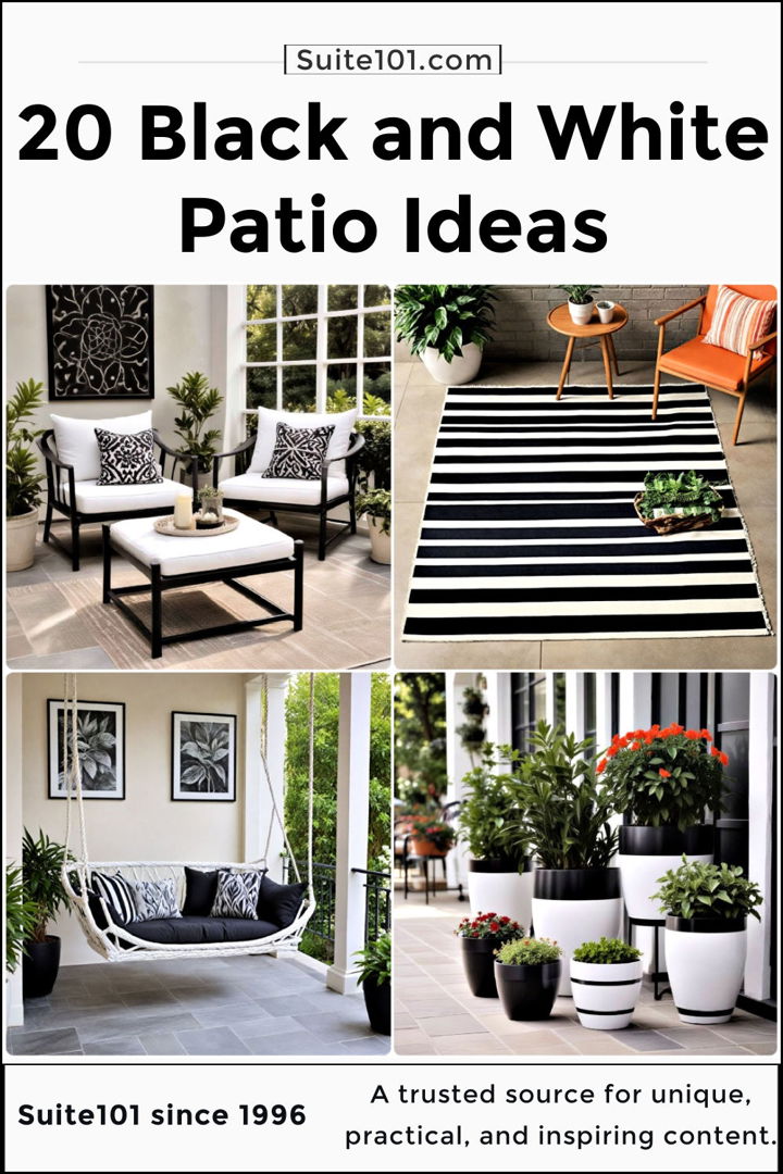 best black and white patio ideas