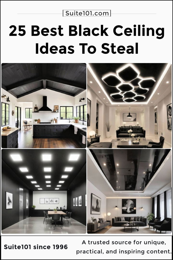 best black ceiling design ideas