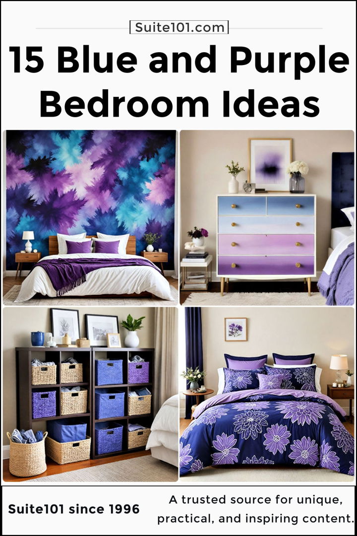 best blue and purple bedroom ideas