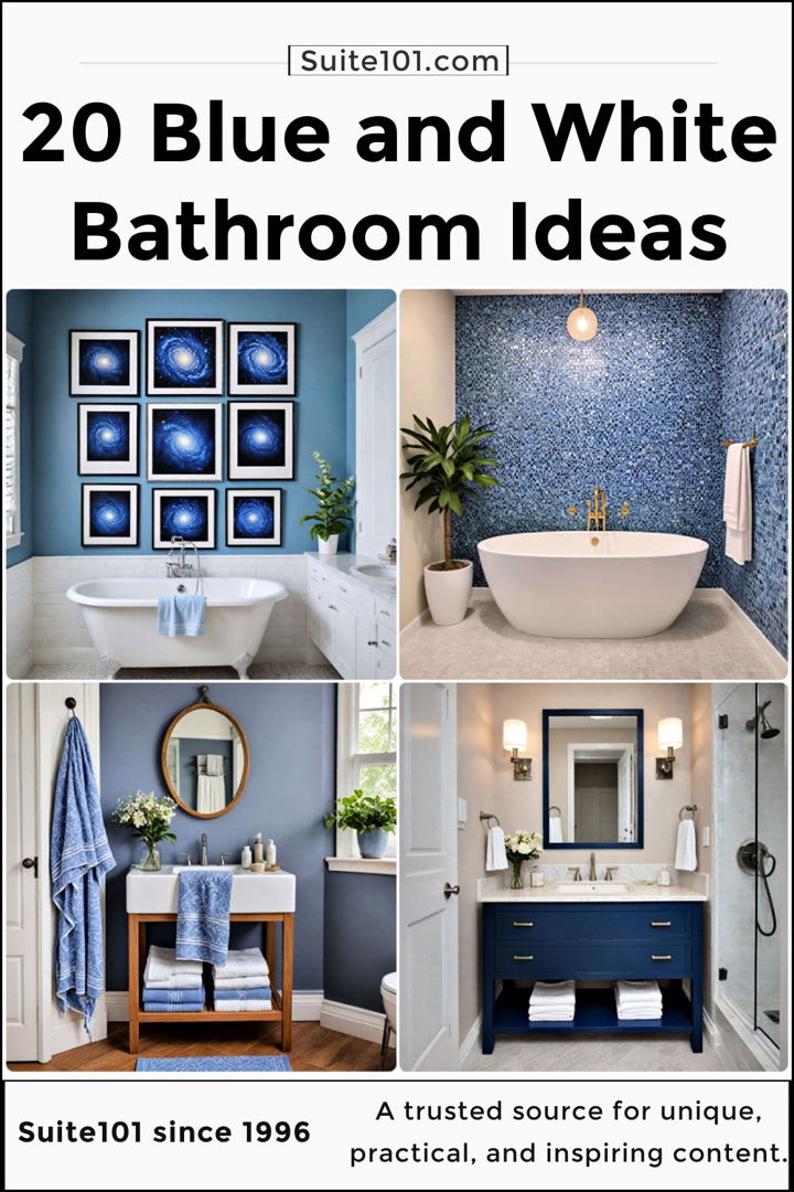 best blue and white bathroom ideas