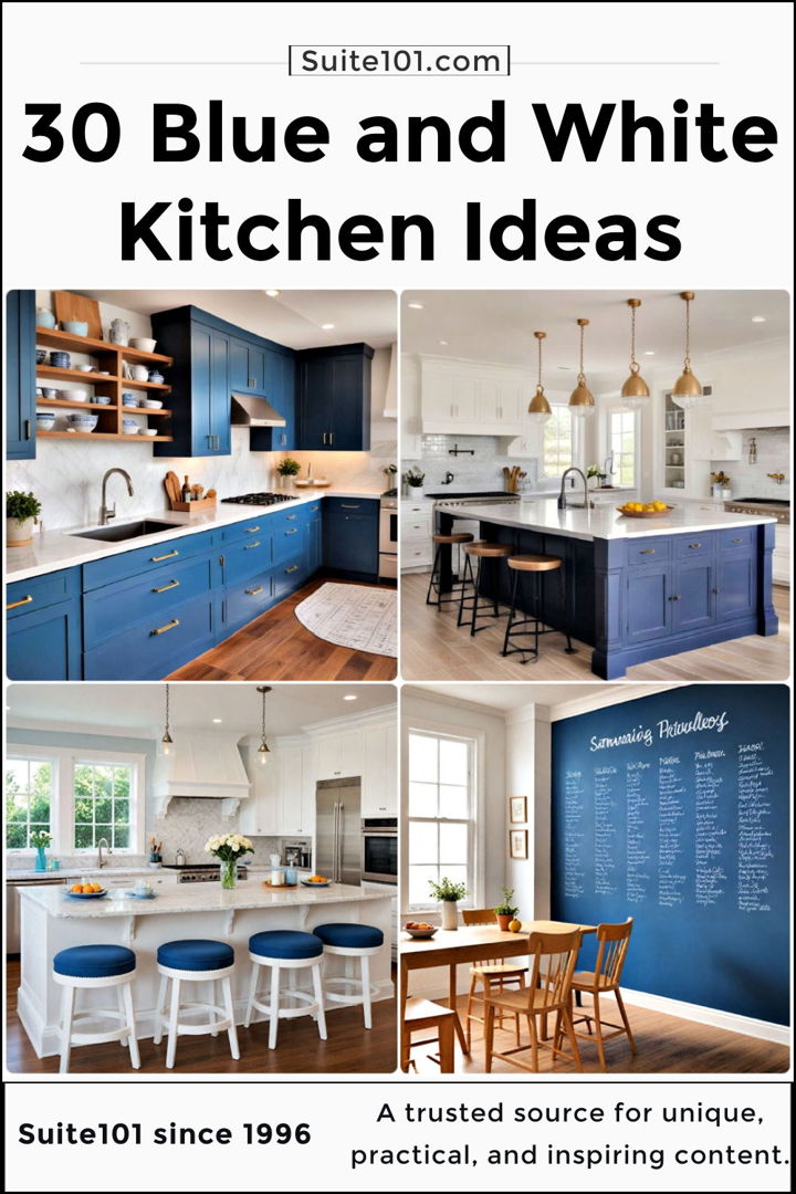 best blue and white kitchen ideas