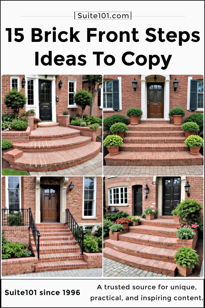 best brick front steps design ideas